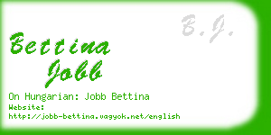 bettina jobb business card